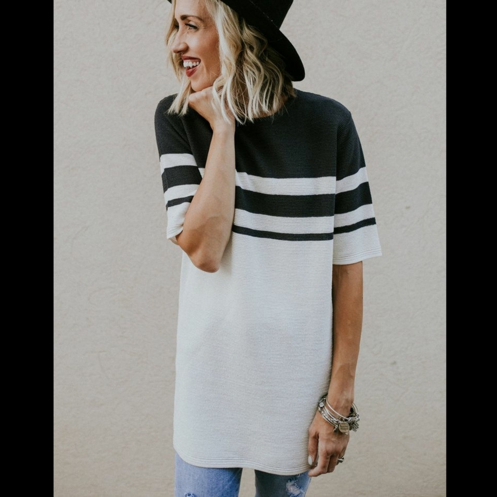 Striped Viscose Tee
